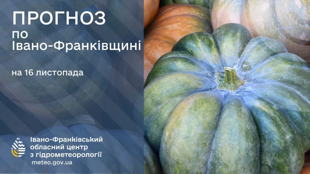 Прогноз погоди Івано-Франківщина 16 листопада