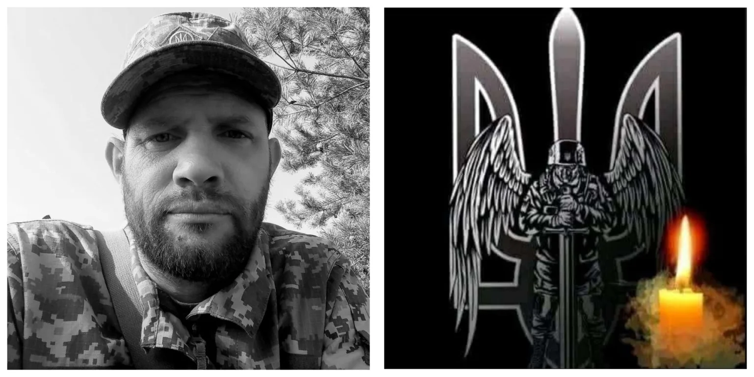 Український військовий та свічка пам’яті герою