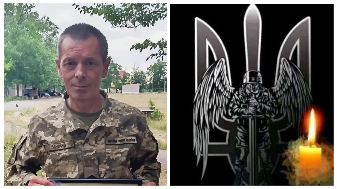 Український військовий у формі та свічка пам’яті