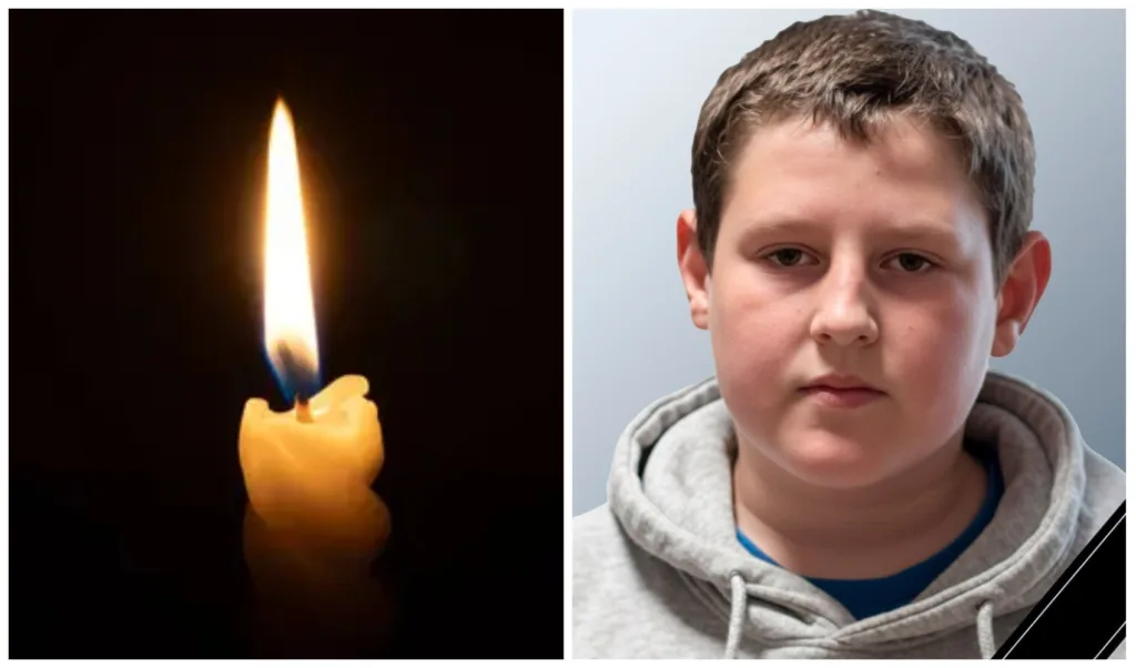 Свічка пам’яті та портрет хлопчика