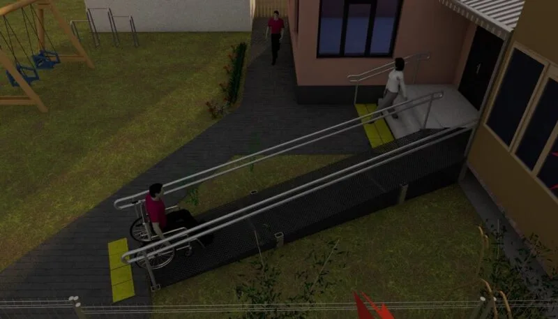 Пандус для доступу людей з інвалідністю до будівлі