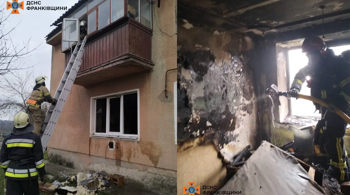 Пожежники гасять вогонь у житловому будинку