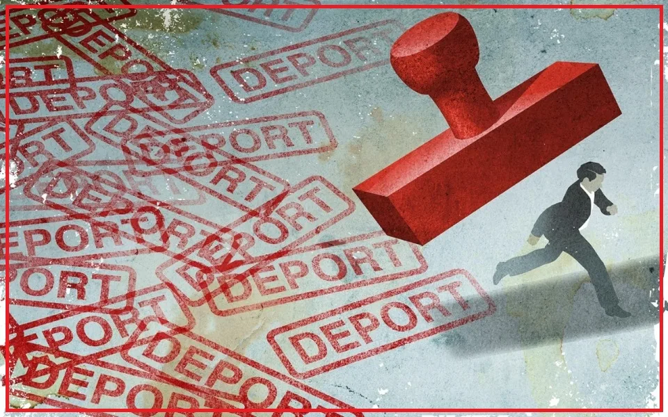 Ілюстрація депортації та втечі людини