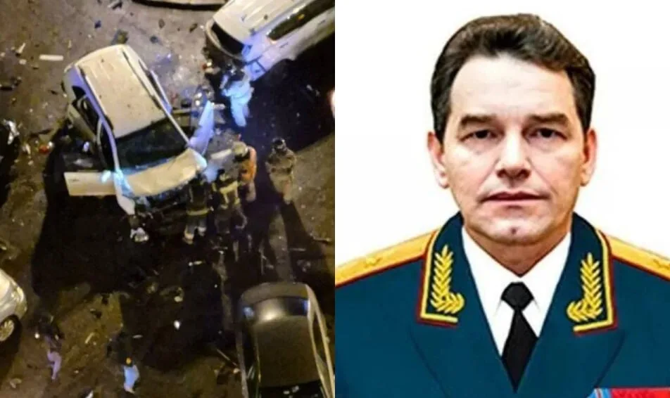 Дорожня аварія та чоловік у військовій формі