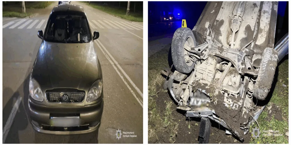 Дорожньо-транспортна пригода з перевернутим автомобілем