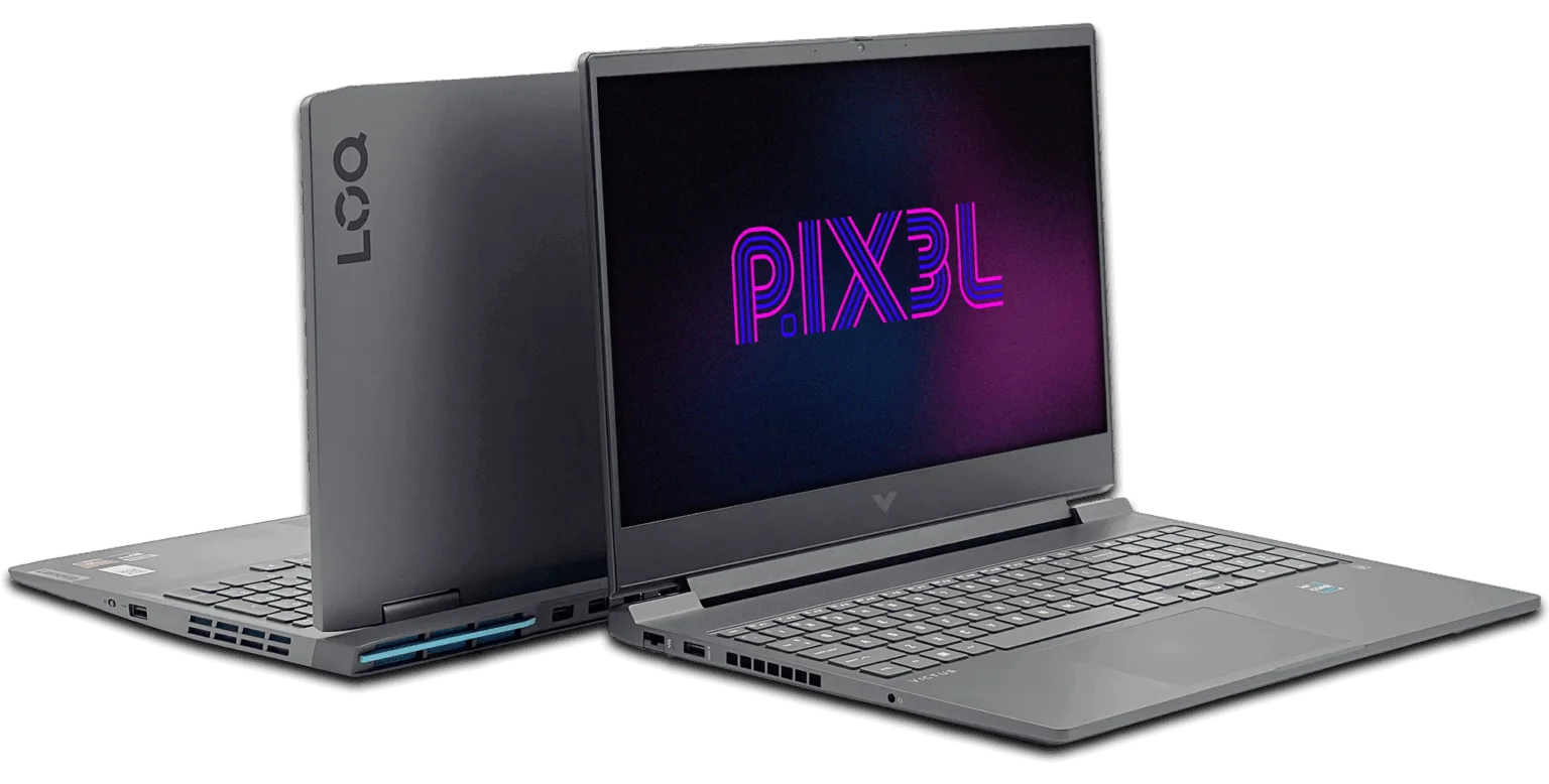 Сірі ігрові ноутбуки з підсвіченим екраном