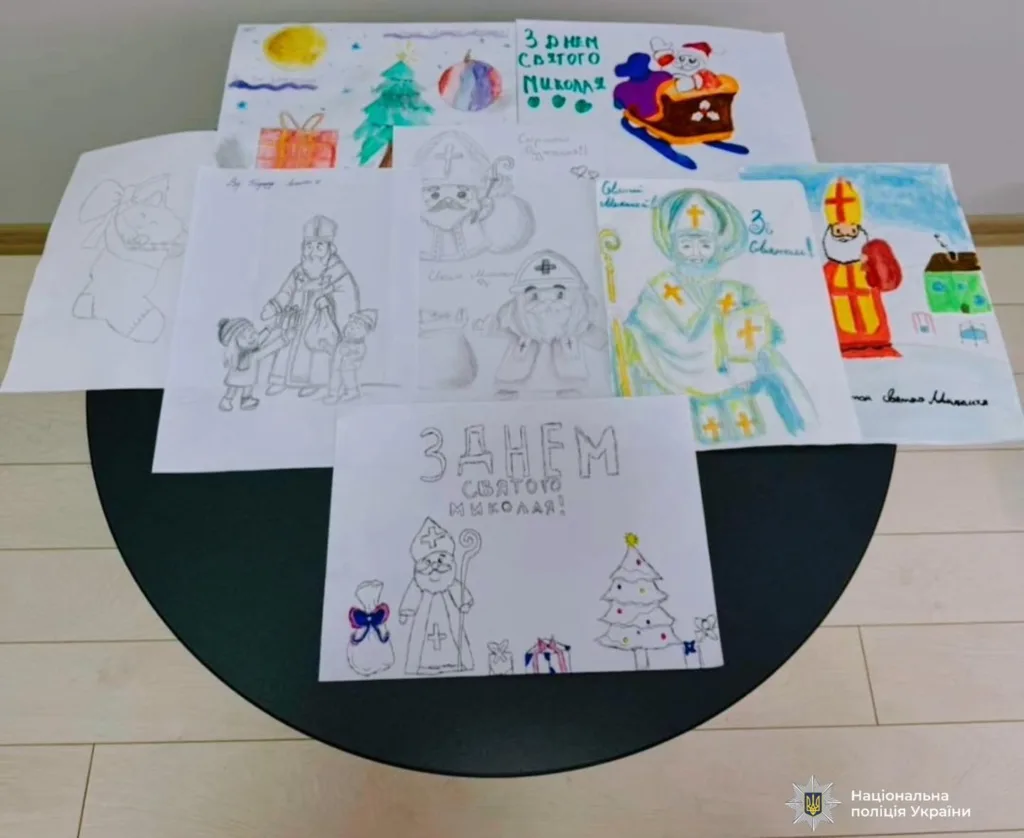 Дитячі малюнки до дня Святого Миколая