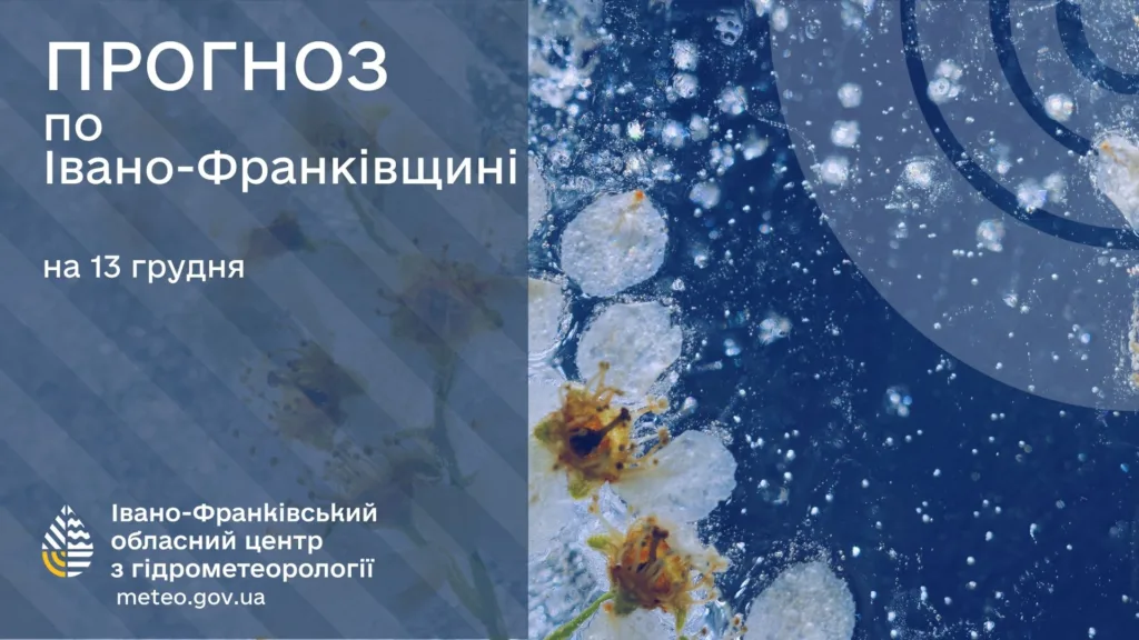 Прогноз погоди Івано-Франківщина 13 грудня