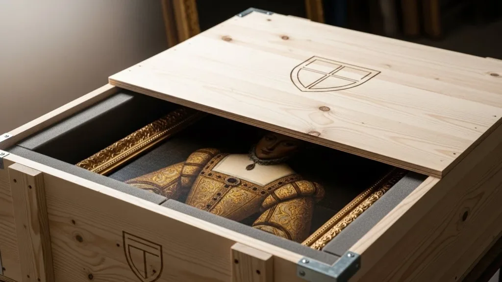 Картина в дерев’яній коробці для транспортування