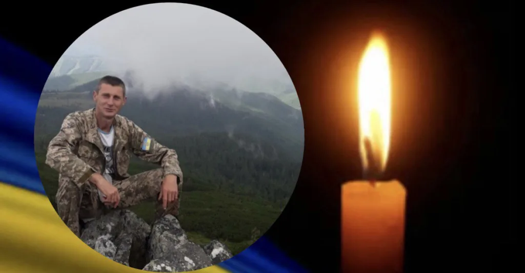 Український військовий і палаюча свічка пам’яті