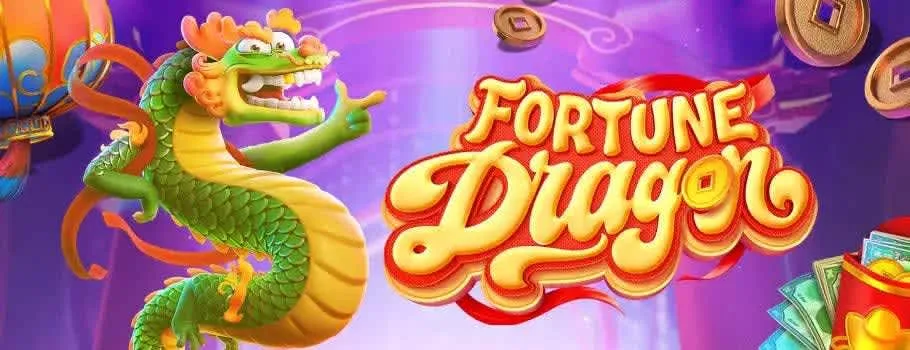 Яскравий зелений дракон і назва Fortune Dragon