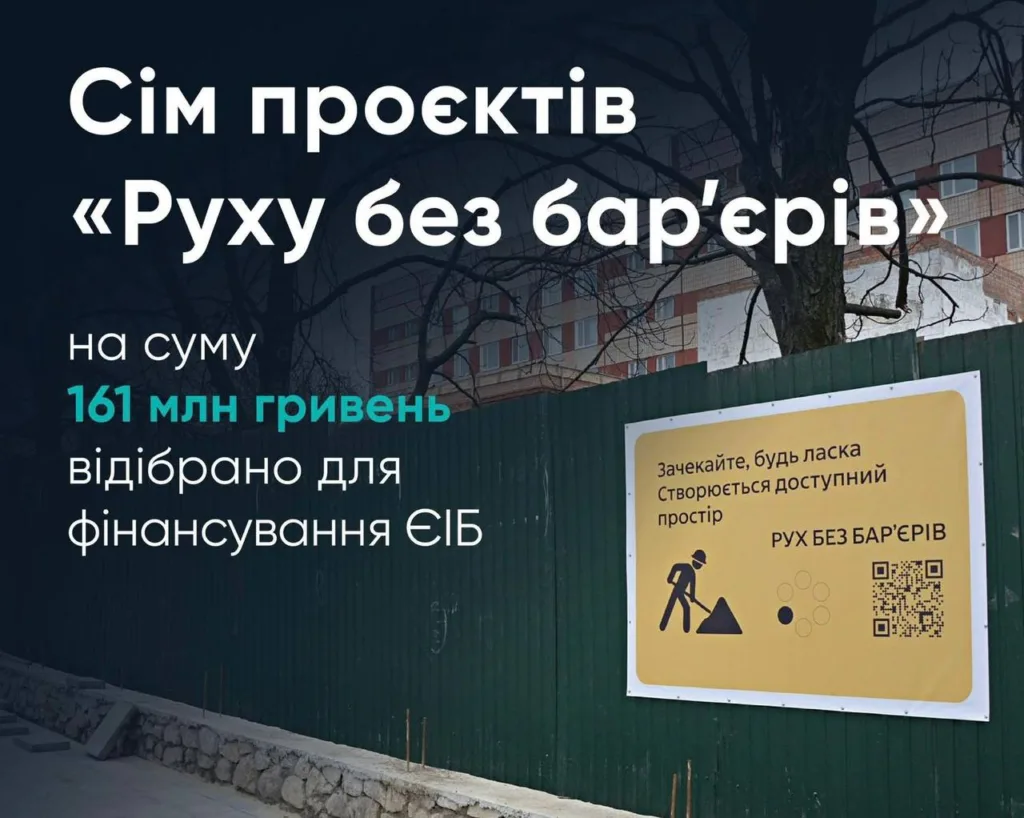 Проєкти Руху без бар’єрів отримали фінансування ЄІБ