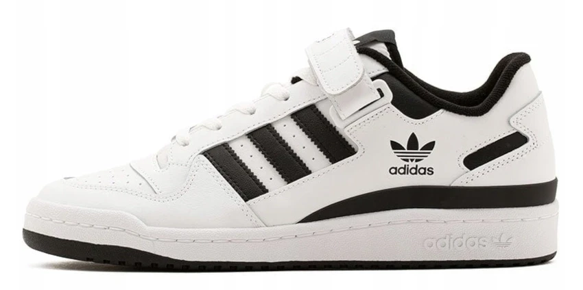 Білі кросівки Adidas з чорними смугами