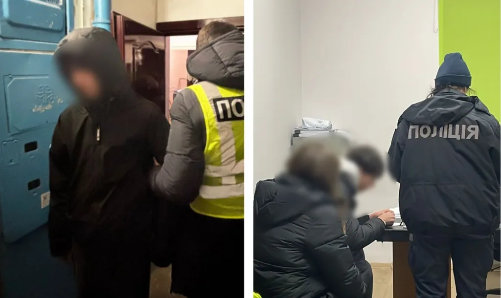 Поліція затримує підозрюваного та оформлює документи