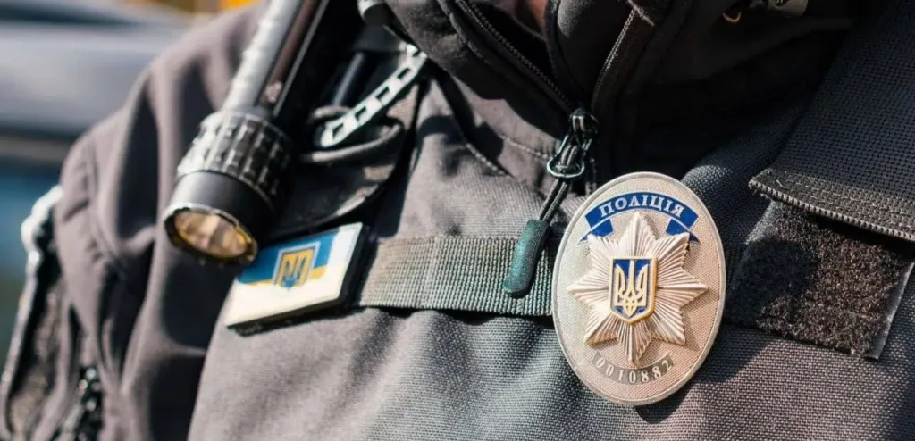 Значок поліції України на формі офіцера