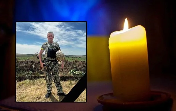 Український солдат і свічка пам’яті