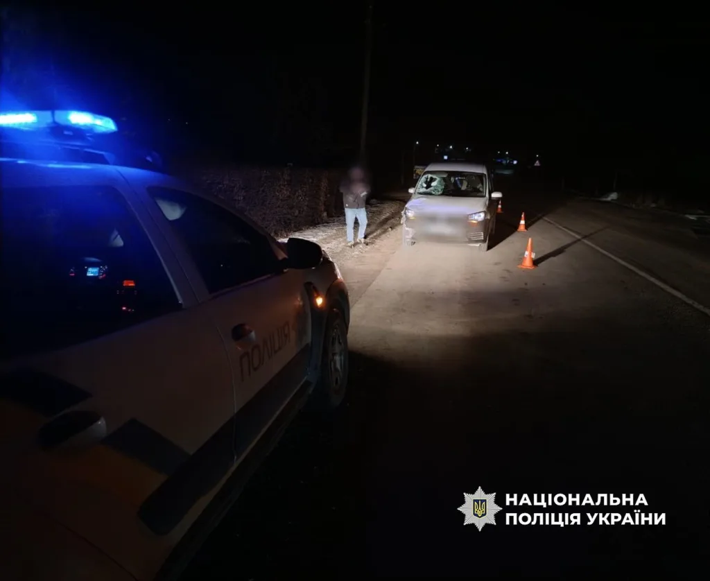 Поліція зупинила автомобіль на нічній дорозі