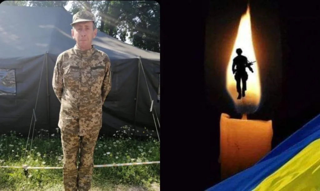 Український військовий та свічка пам’яті