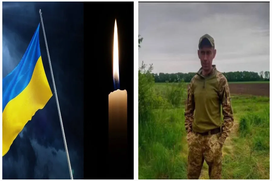 Український прапор, свічка пам’яті та військовий