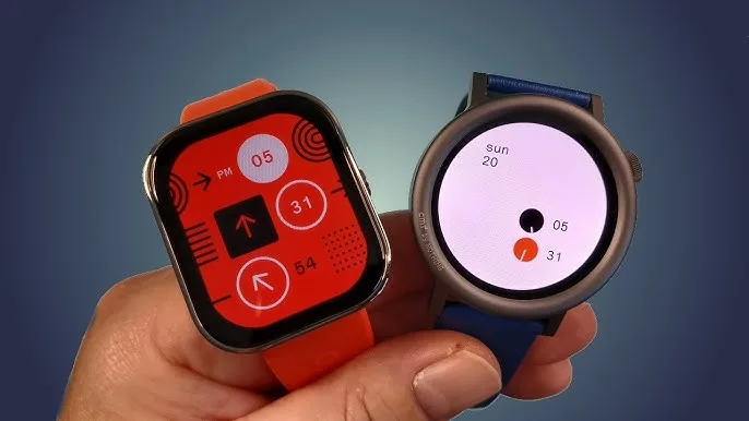 Два смартгодинники з різним дизайном екранів