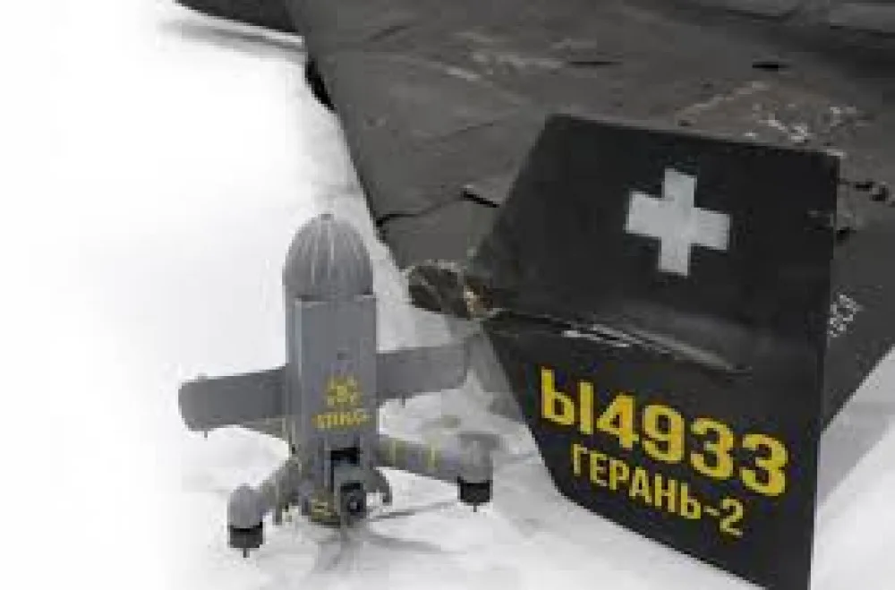 Безпілотник Герань-2 на снігу