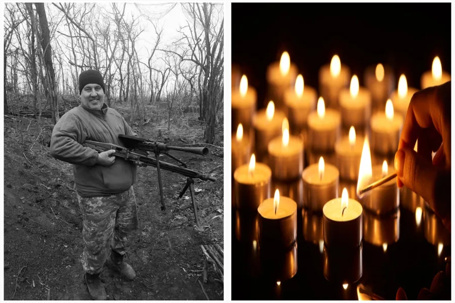 Вшанування пам’яті військового, запалювання свічок