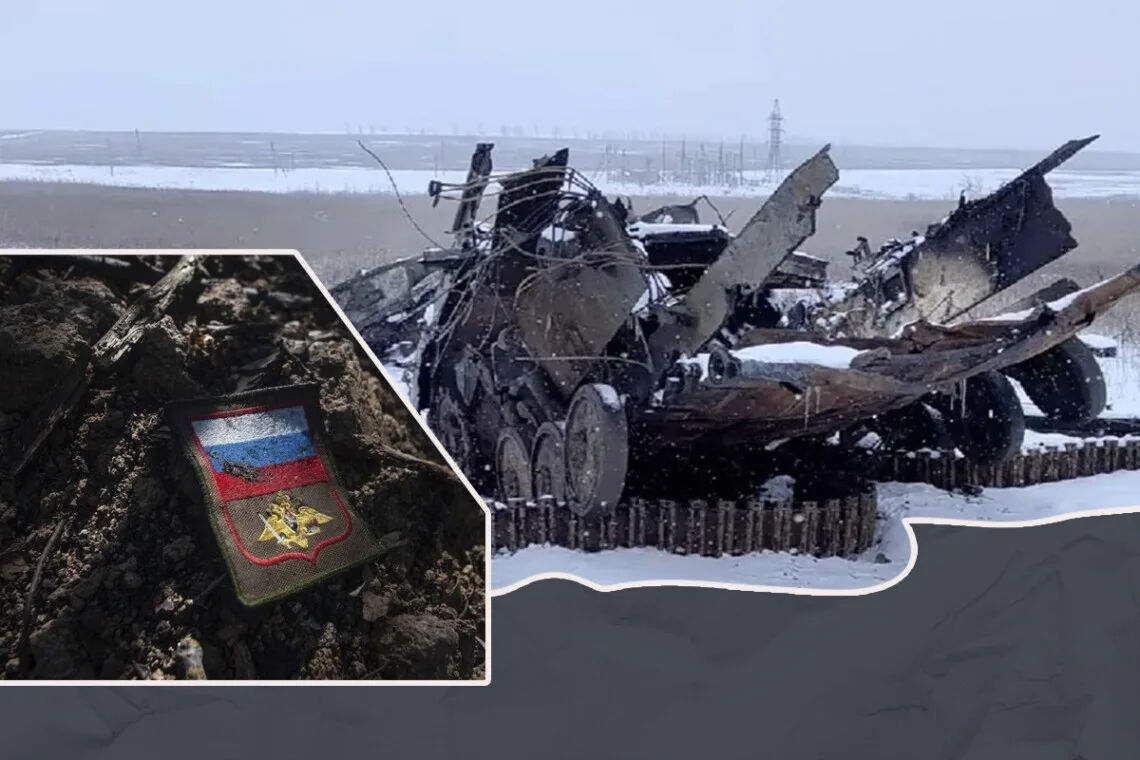 Знищена військова техніка на снігу