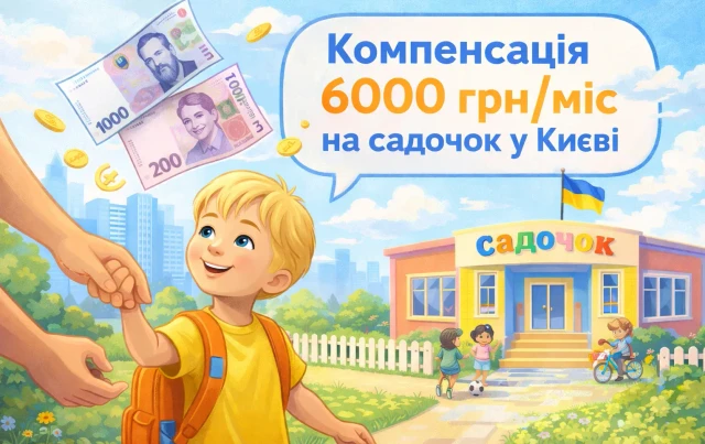 Компенсація 6000 гривень на київський садочок