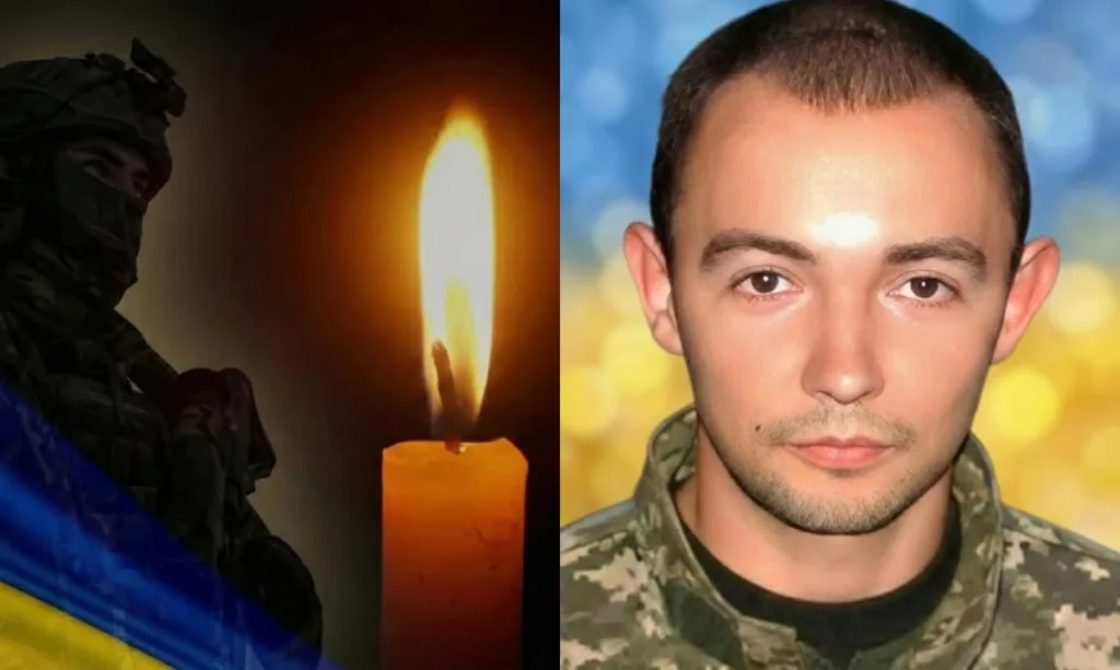 Вшанування загиблого українського військового героїчною свічкою