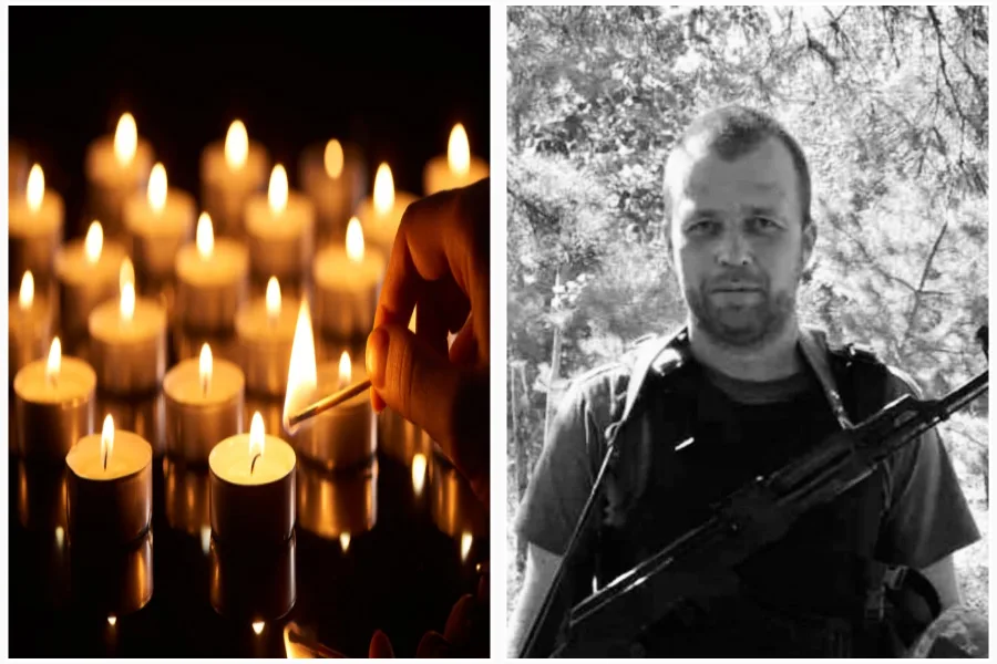 Пам’ять полеглого воїна зі свічками пам’яті