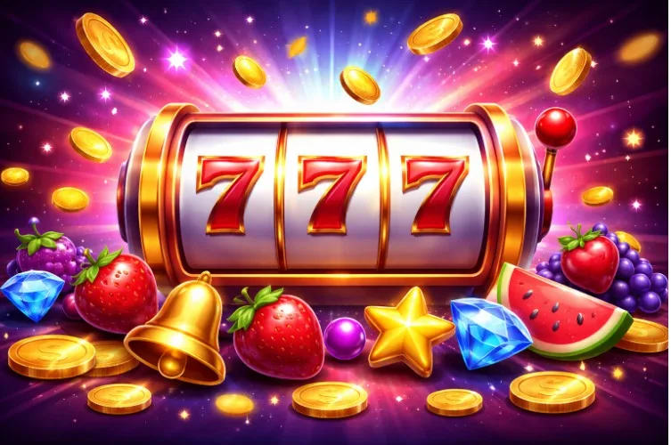 Ігровий автомат слот 777 з фруктами і монетами