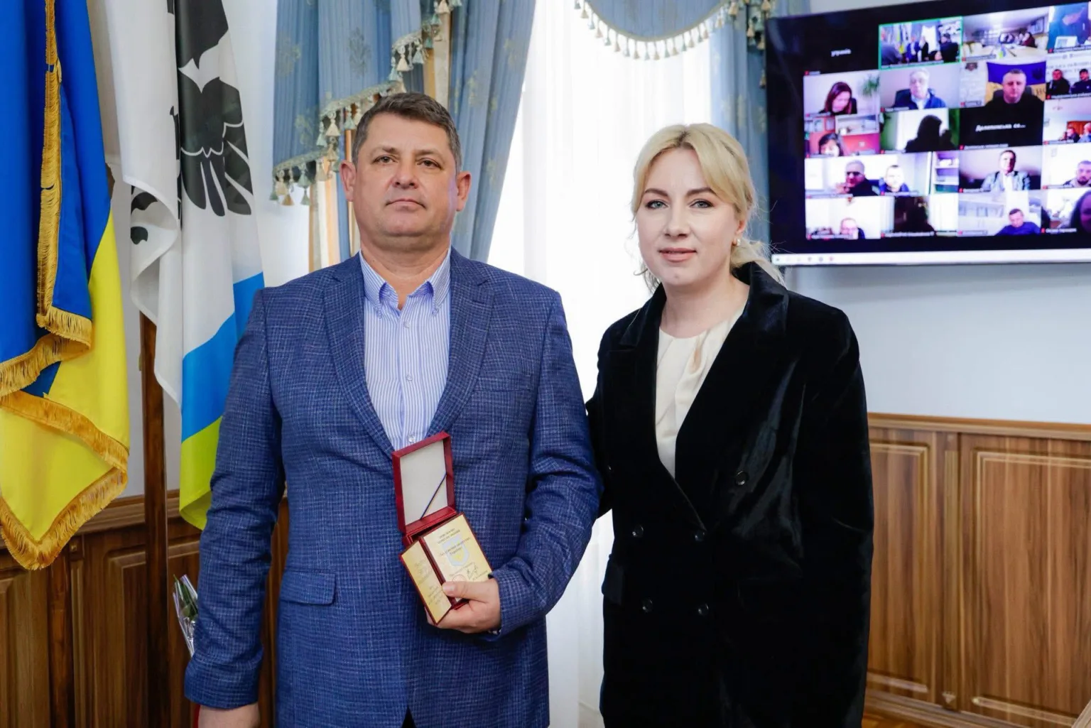 Нагородження у державній установі з відеоконференцією