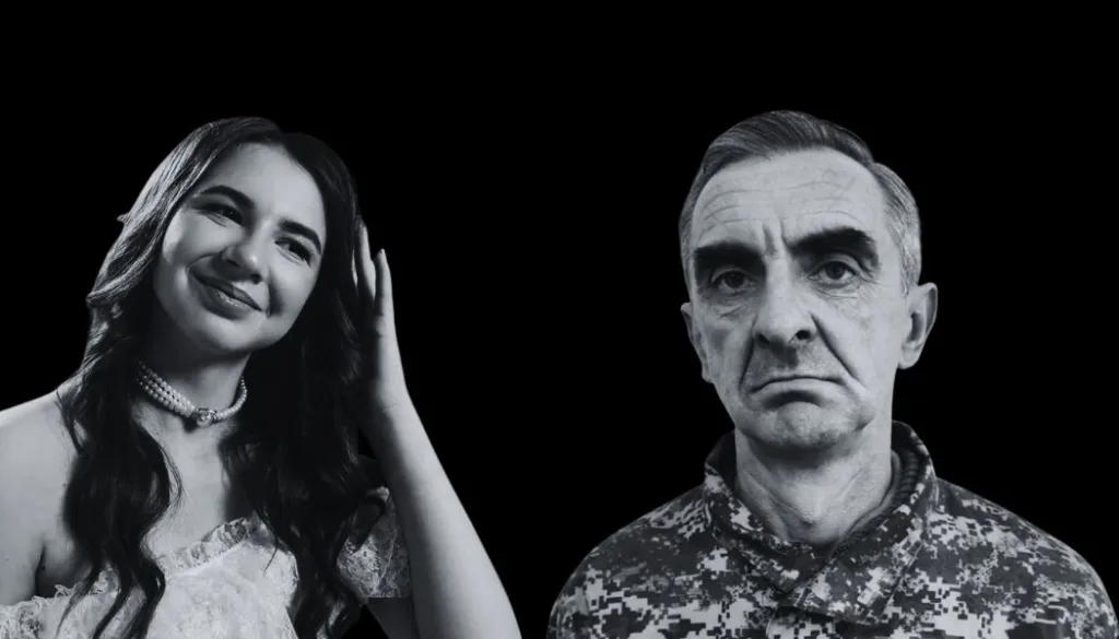 Молода жінка і чоловік у військовій формі