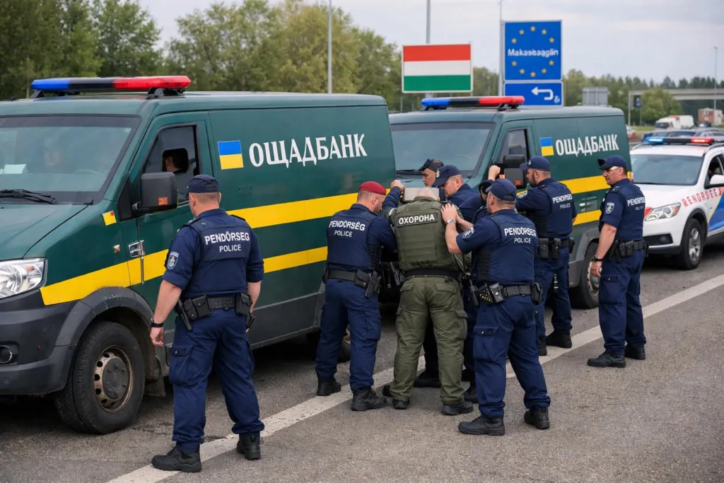 Поліція перевіряє інкасаторські авто Ощадбанку на кордоні