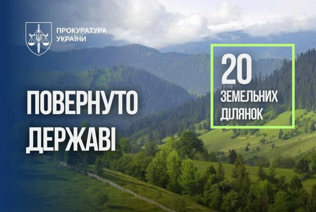 Повернення державі 20 земельних ділянок