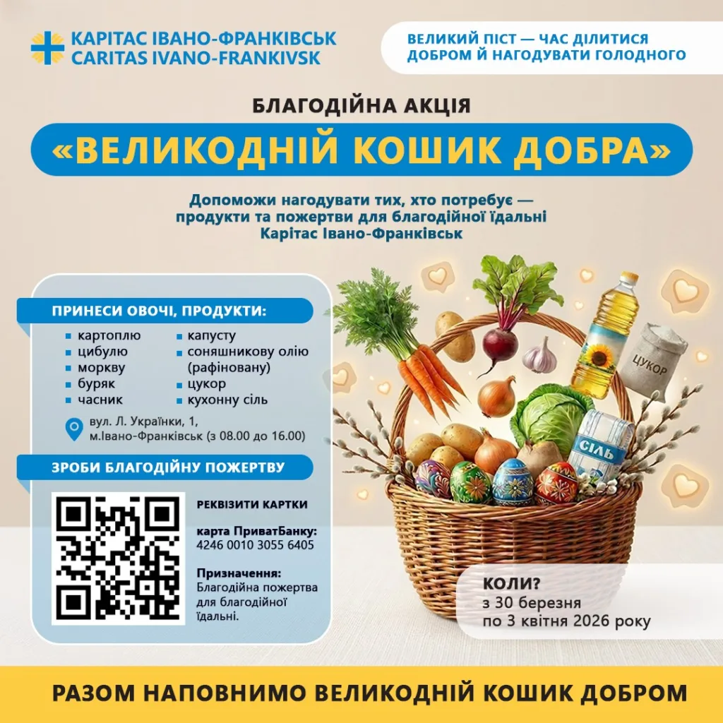 Благодійна акція Великодній кошик добра Івано-Франківськ