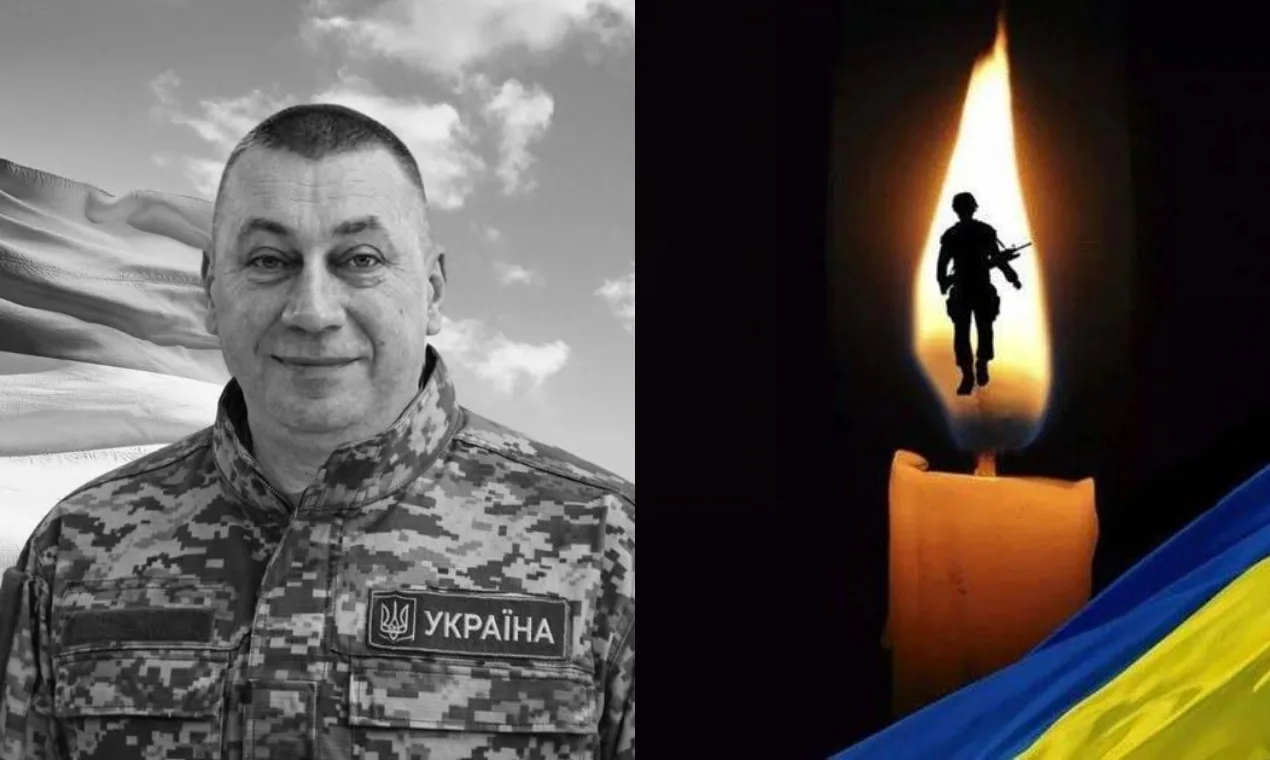 Український військовий і свічка пам’яті героїв