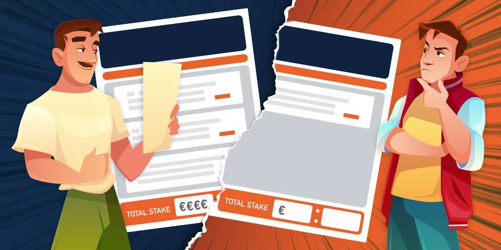 Двоє чоловіків порівнюють ставки на екранах