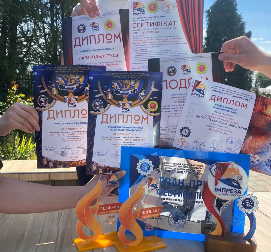 Нагороди та дипломи театрального фестивалю Імпреза