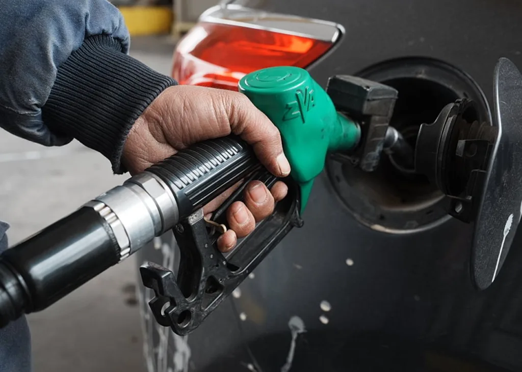 Заправка автомобіля паливом на автозаправній станції