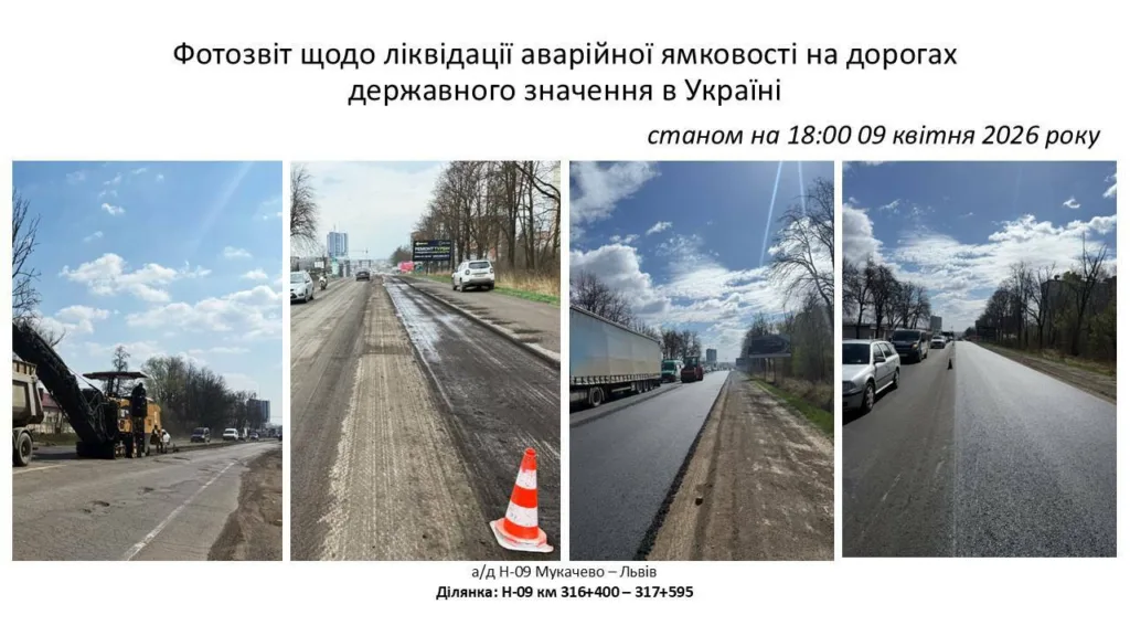 Ремонт дороги Мукачево-Львів, фото процесу асфальтування