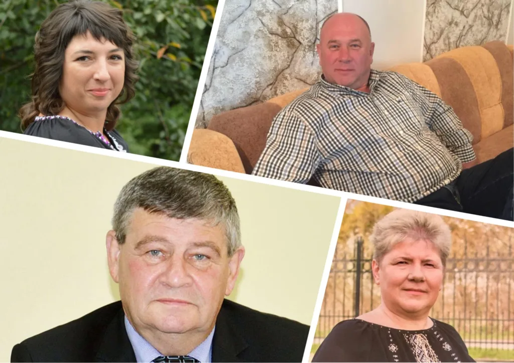 Колаж із портретами чотирьох людей