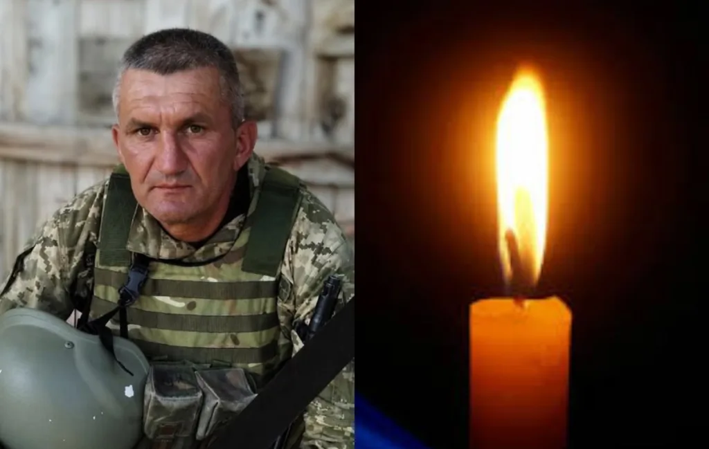 Український військовий та палаюча свічка пам’яті