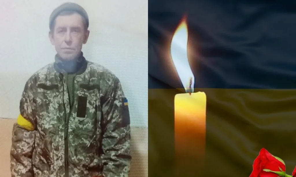 Український солдат та свічка пам’яті