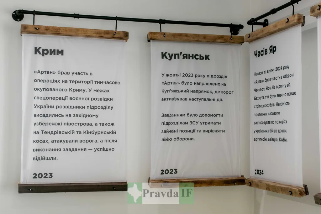 Інформаційні банери про операції підрозділу Артан