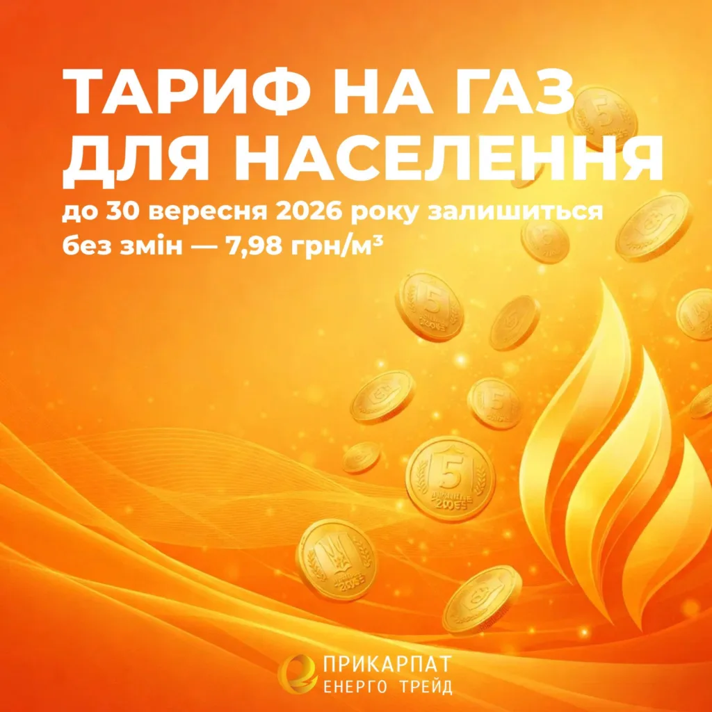 Тариф на газ залишається 7,98 грн до 2026