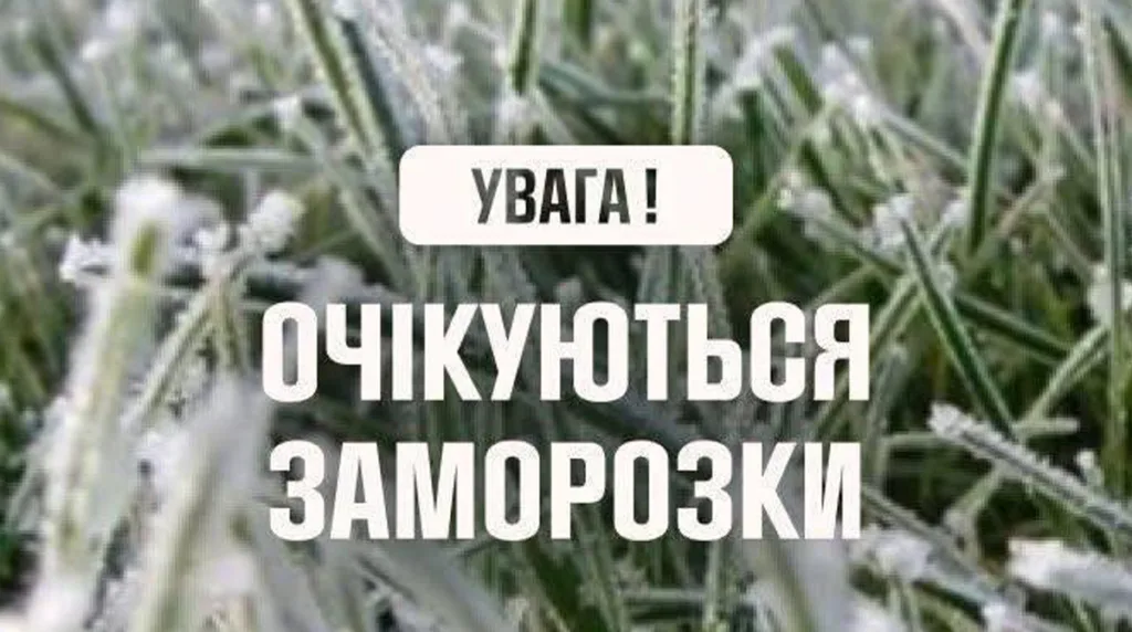 Попередження про заморозки на траві