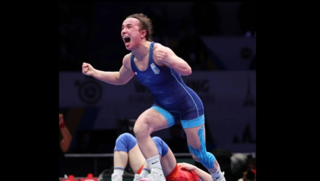 Борчиня святкує перемогу на змаганнях