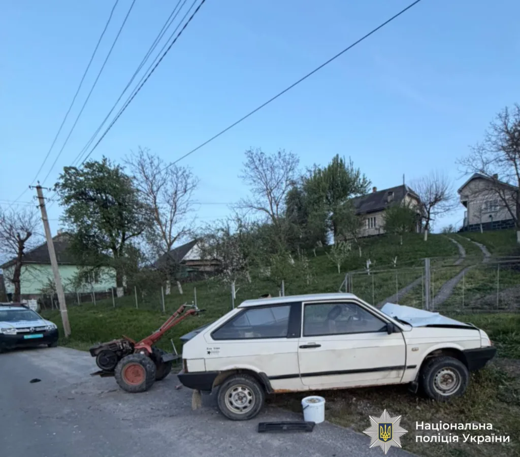 ДТП легкового авто з мотоблоком на сільській дорозі