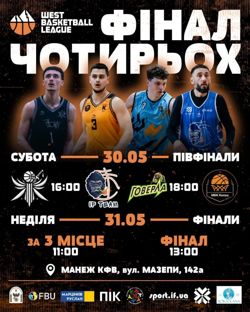 Афіша фіналу чотирьох West Basketball League